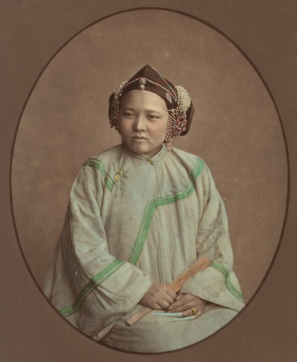 Lanxchow的女孩，1870年代。 作者 雷蒙德·冯·斯蒂夫男爵