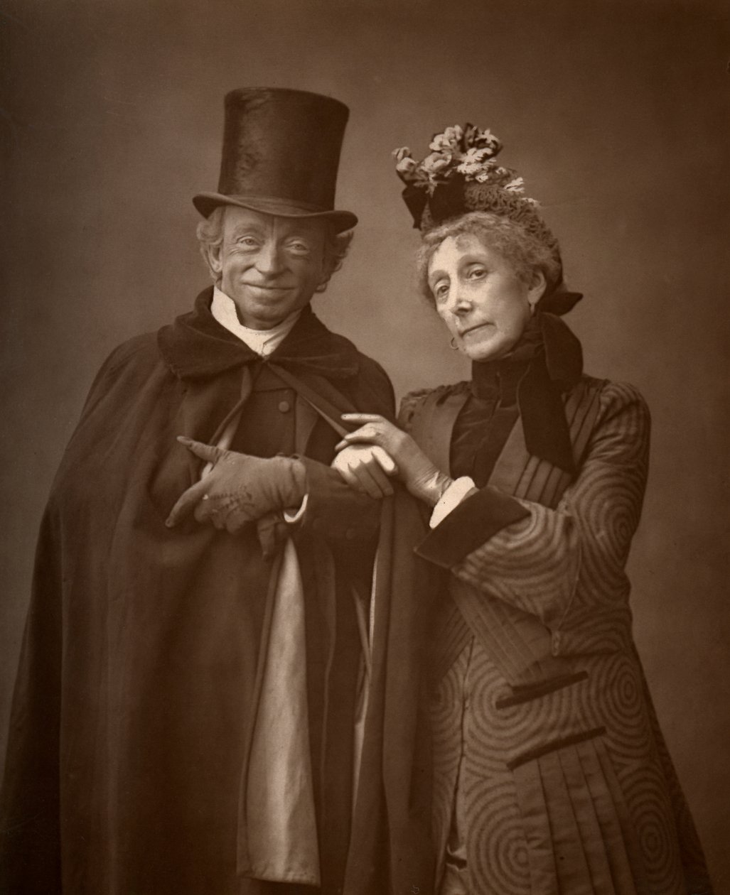 美国演员詹姆斯·刘易斯和安·吉尔伯特，《夜夜》，1886年 作者 巴罗德