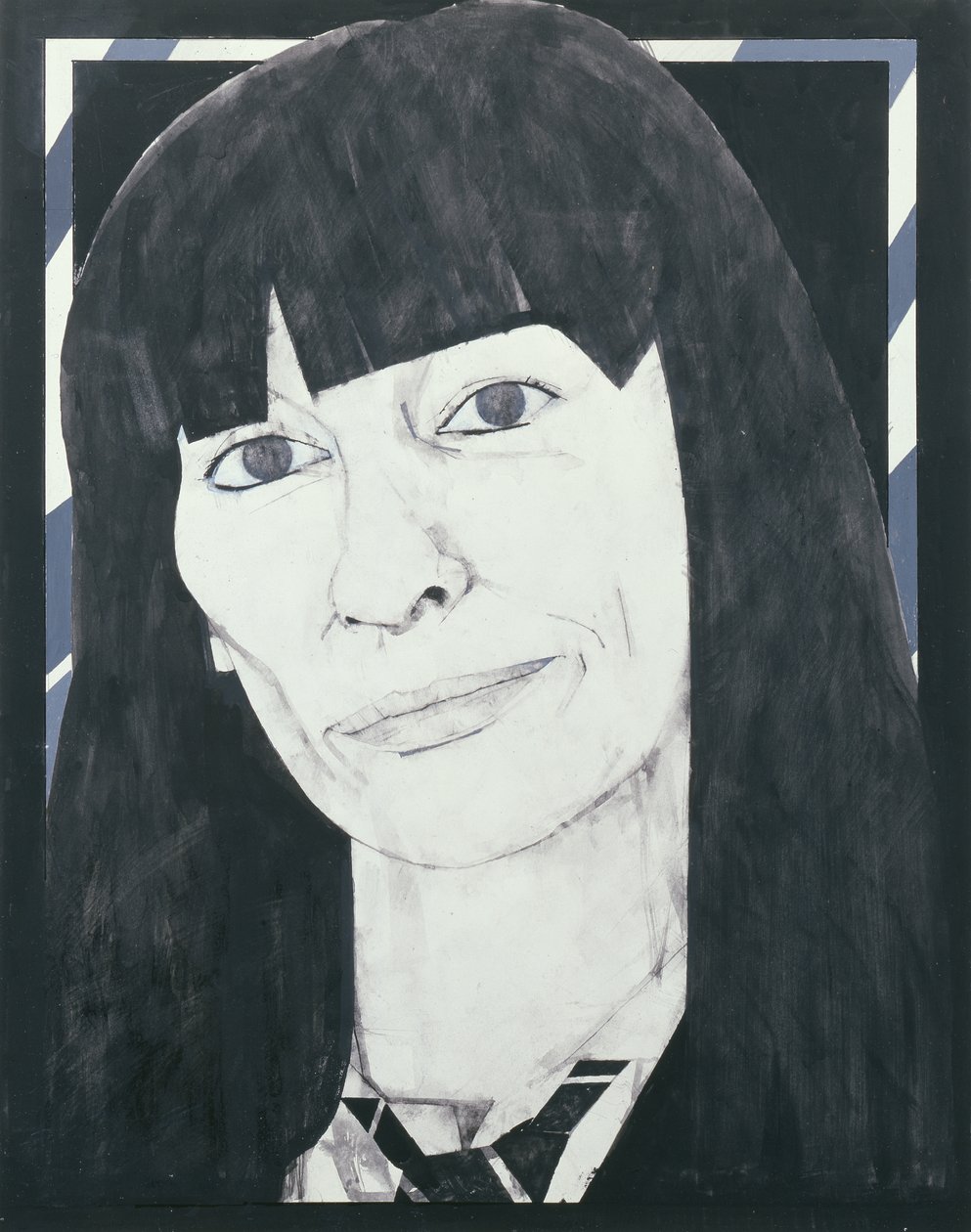 Beryl Bainbridge的肖像，大都会的插图，20世纪70年代（船上的水粉） 作者 巴里·范托尼