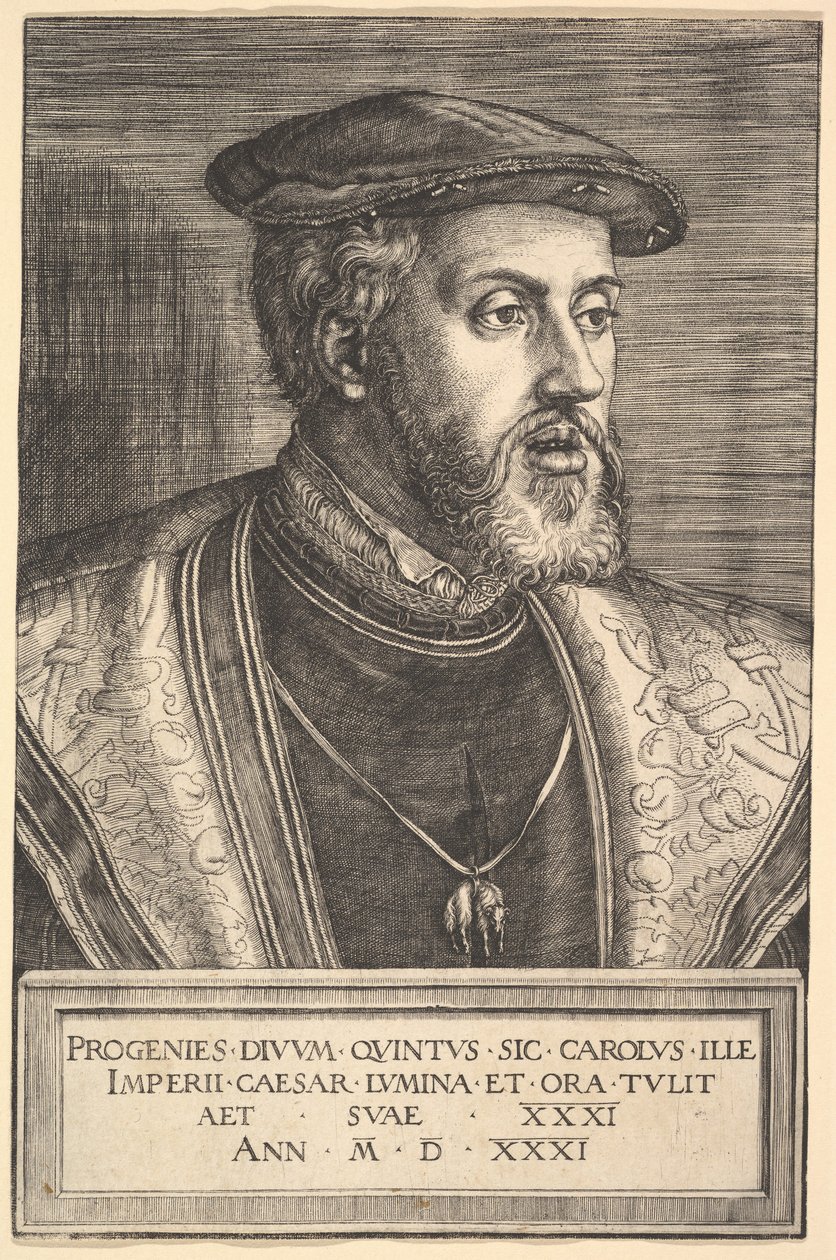 查理五世（Charles V）皇帝，十六世纪。 作者 巴瑟尔·贝汉姆