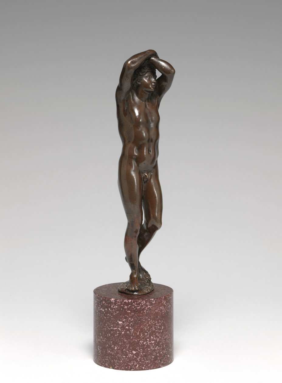常青年，名为Narcissus，c.1650（铜和青铜） 作者 巴泰勒米·普里尔