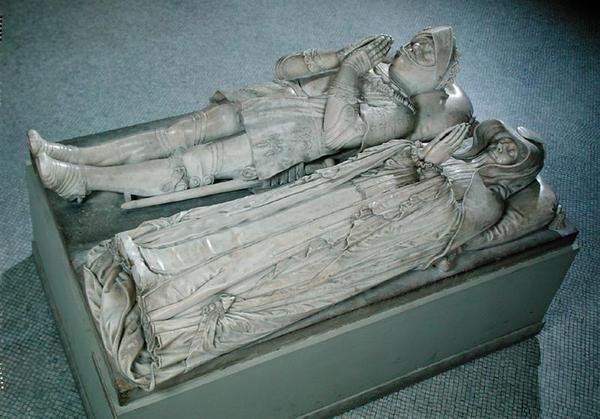 Anne de Montmorency (1493-1567) 法国宪兵和元帅以及Madeleine of Savoy (1510-86) Montmorency公爵夫人的雕像，约1567年和约1586年（大理石）（另见229955）。 作者 巴泰勒米·普里尔