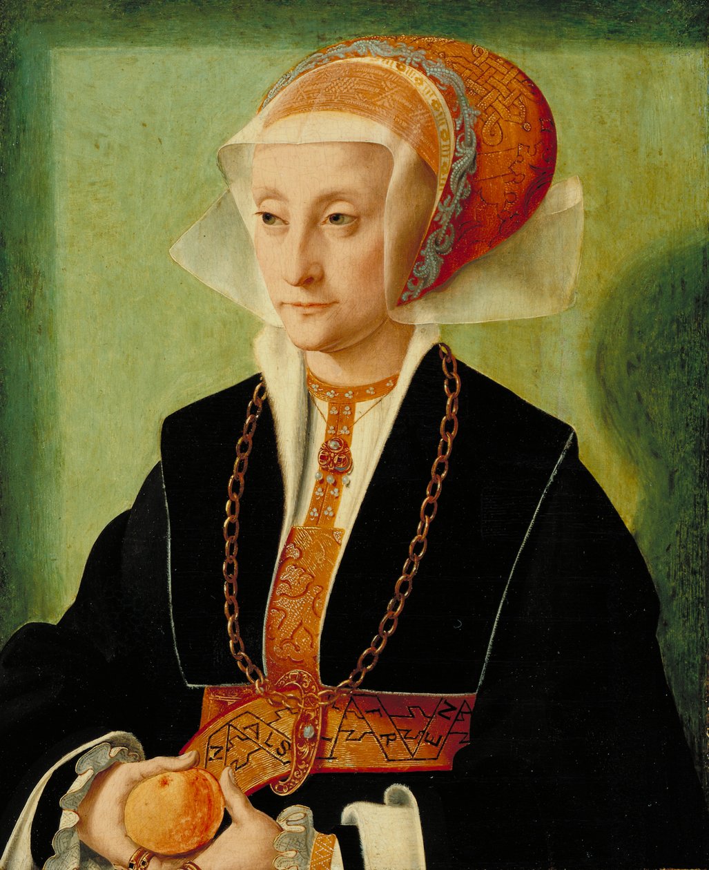 一位女士的肖像，c.1539 作者 巴多罗缪·布鲁因