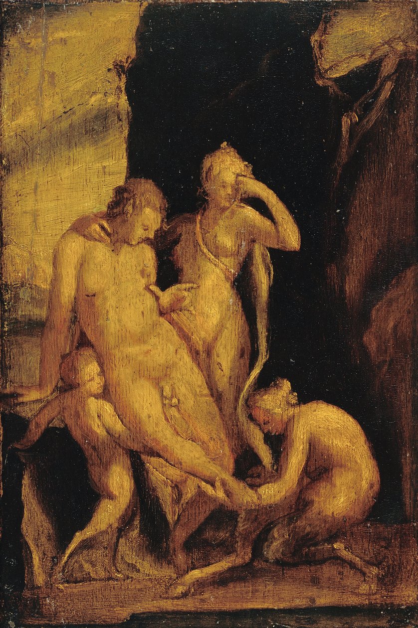 Faun与受伤的脚 作者 Bartholomaeus Spranger