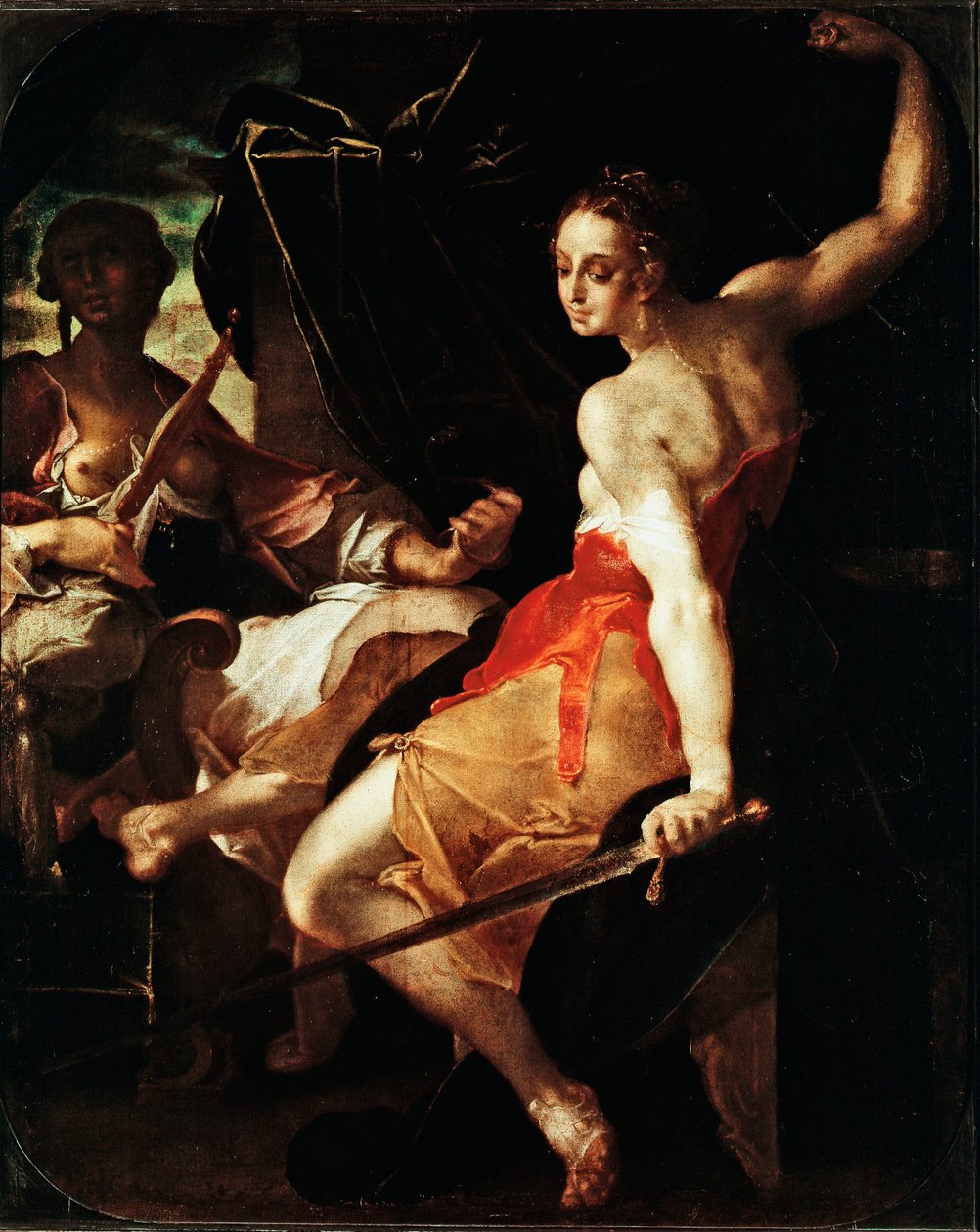 正义与审慎的寓言 绘画：Bartholomeus Spranger (1546-1611), 约1599-1600年 太阳。131x106厘米 巴黎，卢浮宫博物馆 作者 Bartholomaeus Spranger
