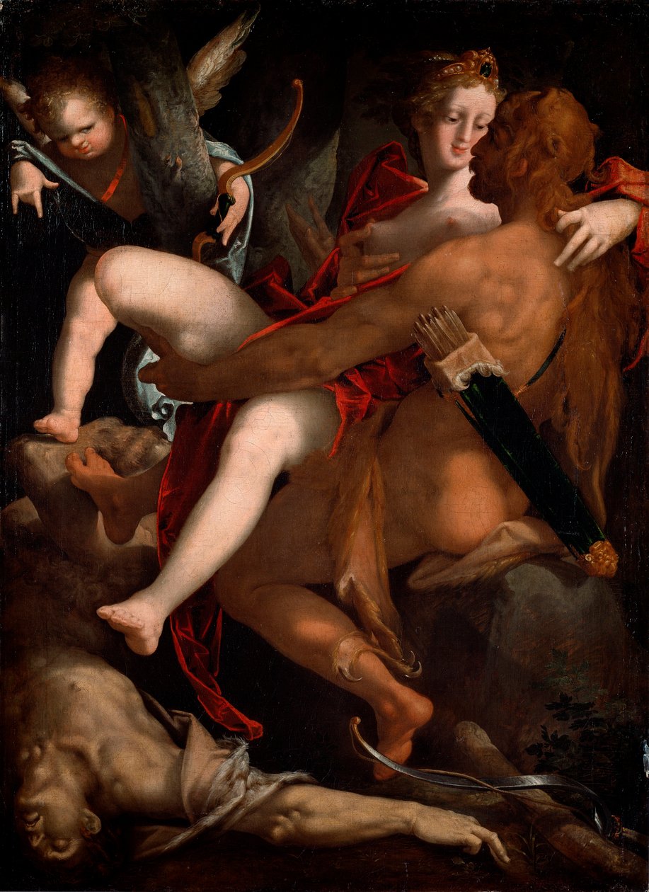 赫拉克勒斯、德詹妮尔和半人马 Nessus（绘画 作者 Bartholomaeus Spranger