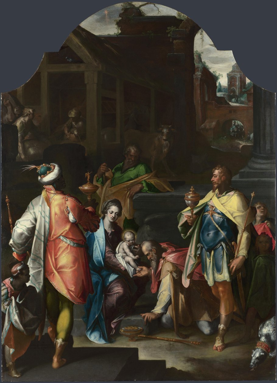 国王的崇拜，约1595年 作者 Bartholomaeus Spranger