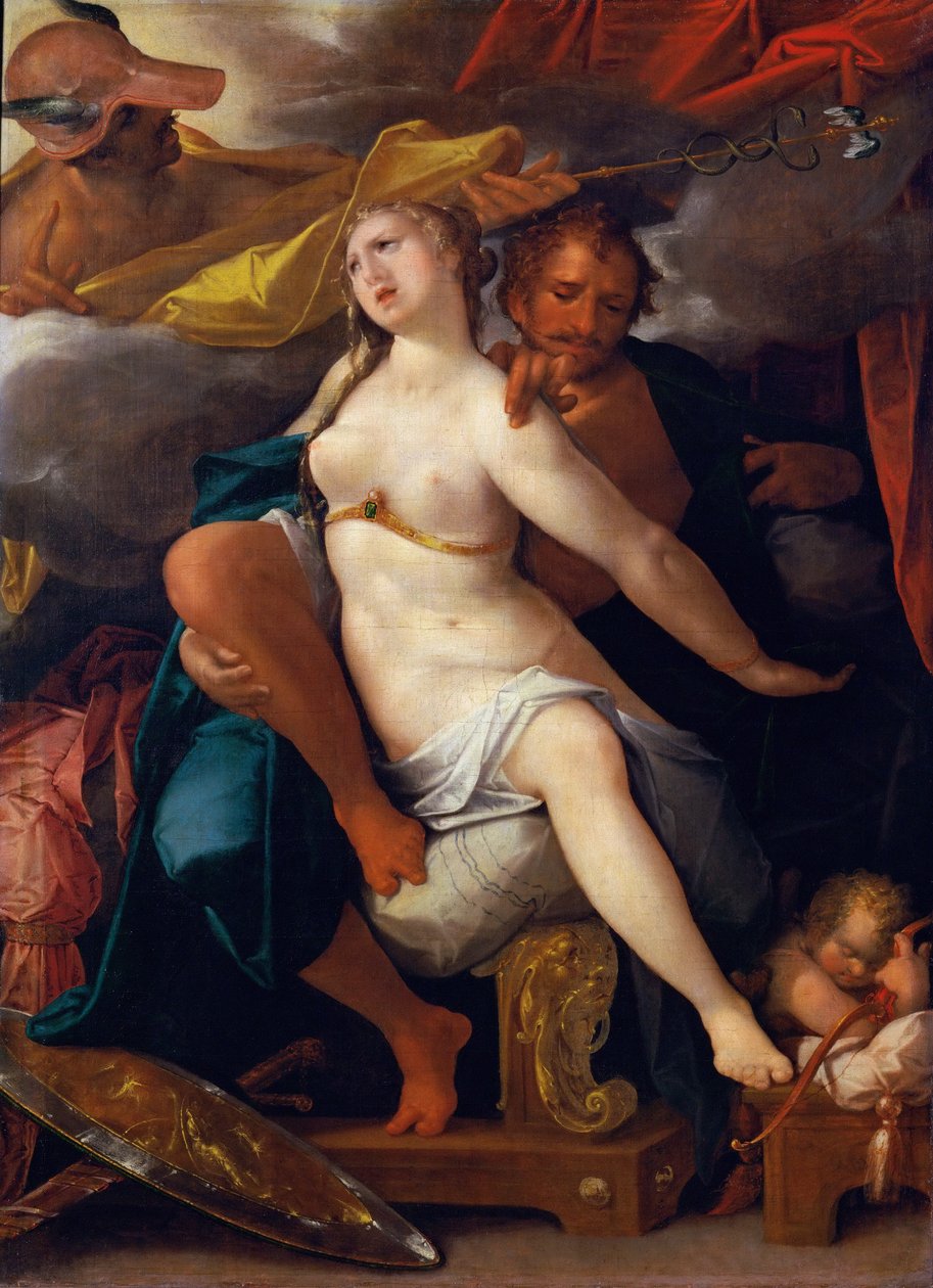 水星警告金星和火星，大约1586年 作者 Bartholomaeus Spranger