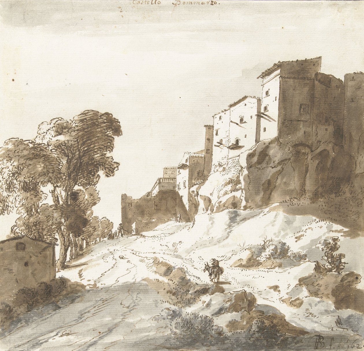 Castello Bomarzo，1625（钢笔） 作者 巴托洛缪斯·布伦伯格