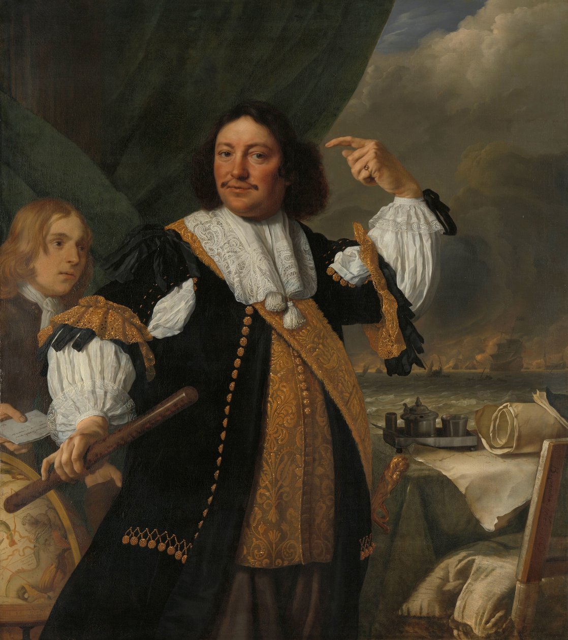阿尔特·范·内斯 (Aert van Nes) (1626-1693)，海军中将 作者 巴特洛缪斯·范·德·赫尔斯特