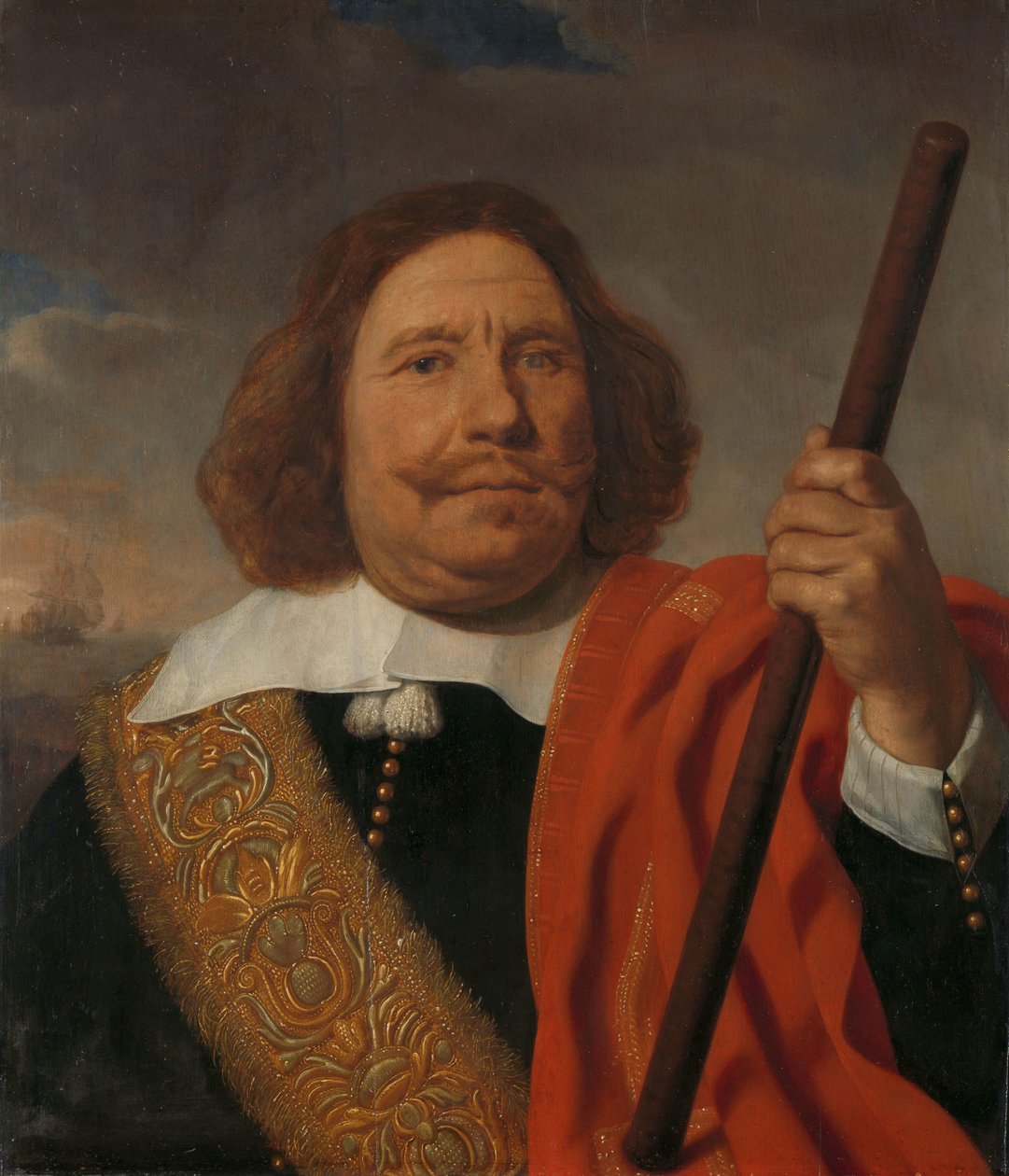 Egbert Meeuwsz Cortenaer (1605-65)，鹿特丹马斯海军部中将 作者 巴特洛缪斯·范·德·赫尔斯特