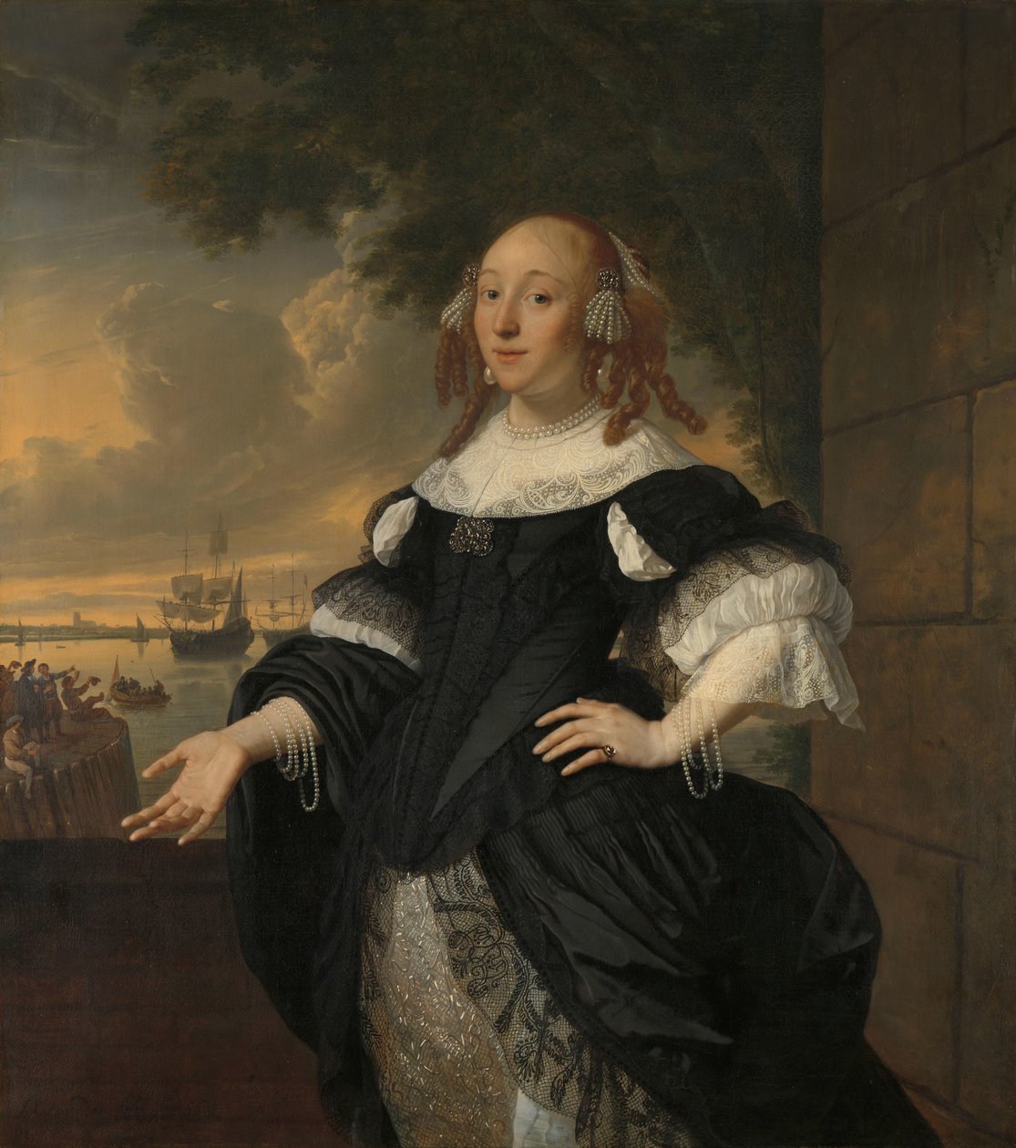 Geertruida den Dubbelde (1647-84)，阿尔特·范·内斯的妻子 作者 巴特洛缪斯·范·德·赫尔斯特