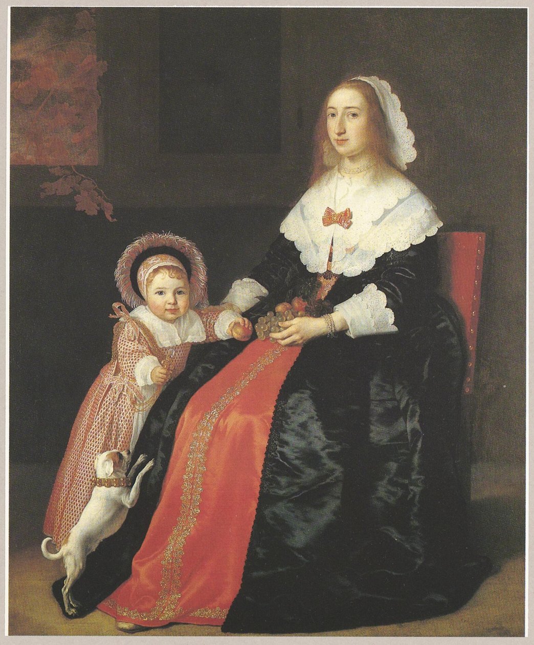 带着孩子的妇女肖像》，可能是玛加丽塔-克勒克（1617-1680 年）和彼得-胡尔特（1643-1694 年） 作者 巴特洛缪斯·范·德·赫尔斯特