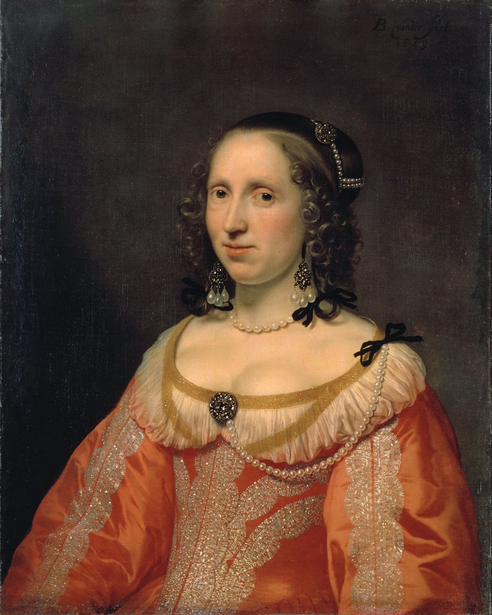 一个女人的画像，1649年。   作者 巴特洛缪斯·范·德·赫尔斯特