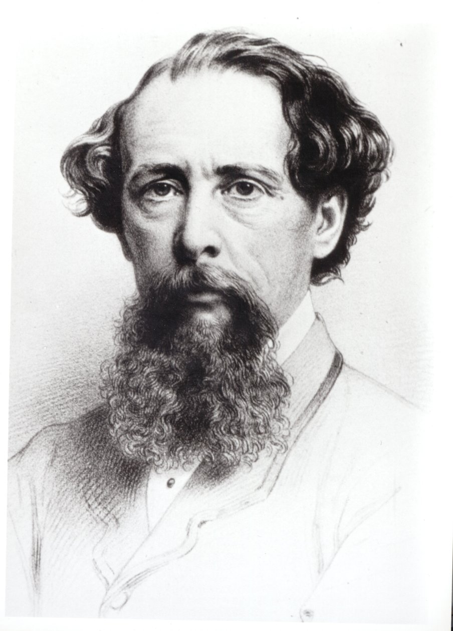 查尔斯狄更斯的肖像（1812年至1870年），1861年 作者 巴塞洛缪Colles Watkins