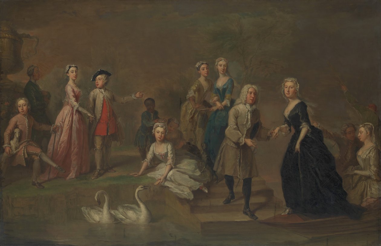 Uvedale Tomkyns Price 1685-1764和他的家庭成员，可能是1730年代早期。 作者 巴塞洛缪·丹德里奇