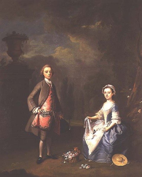 爱德华哈利，第四届牛津伯爵，和他的妹妹莎拉，1737年 作者 巴塞洛缪其他