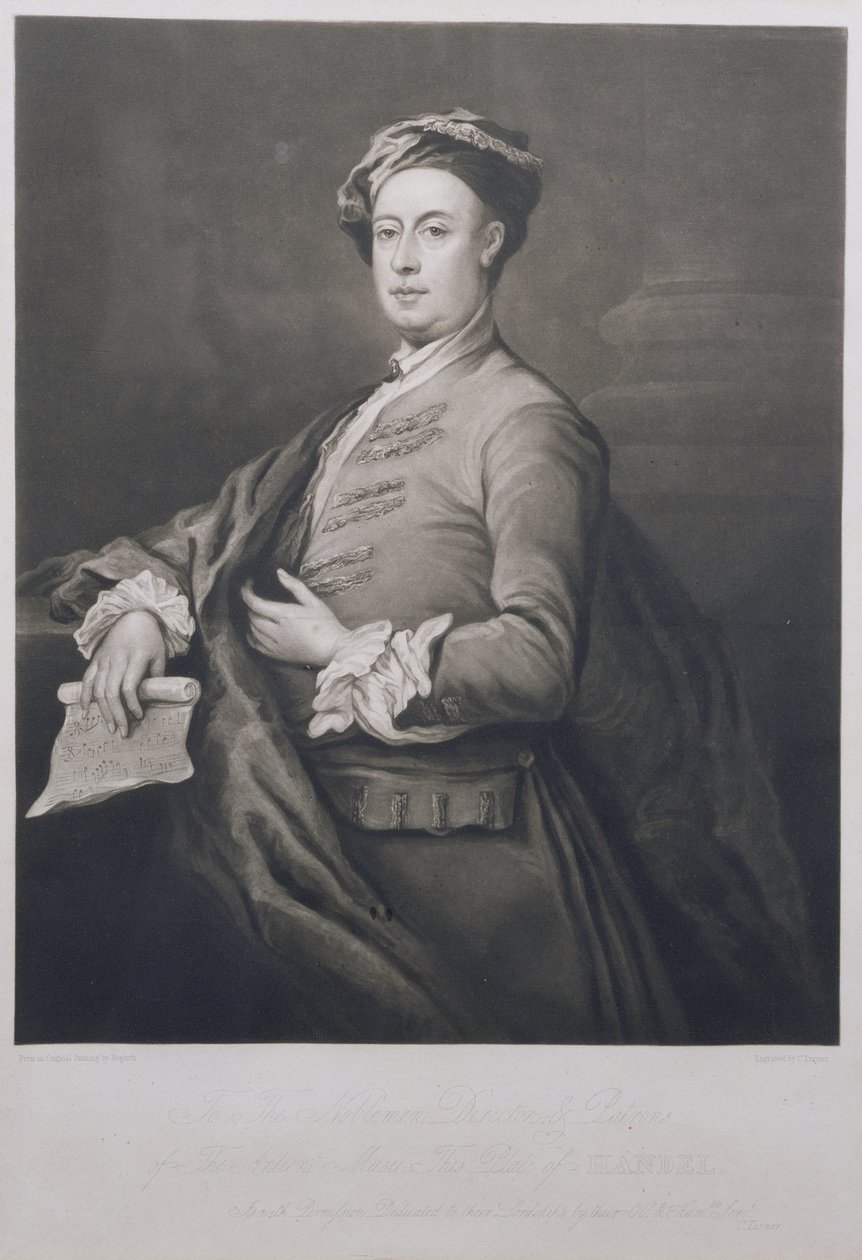 乔治·弗雷德里克·亨德尔（1685-1759）的肖像，由查尔斯·特纳（1773-1857）1821年刻（mezzotint） 作者 
