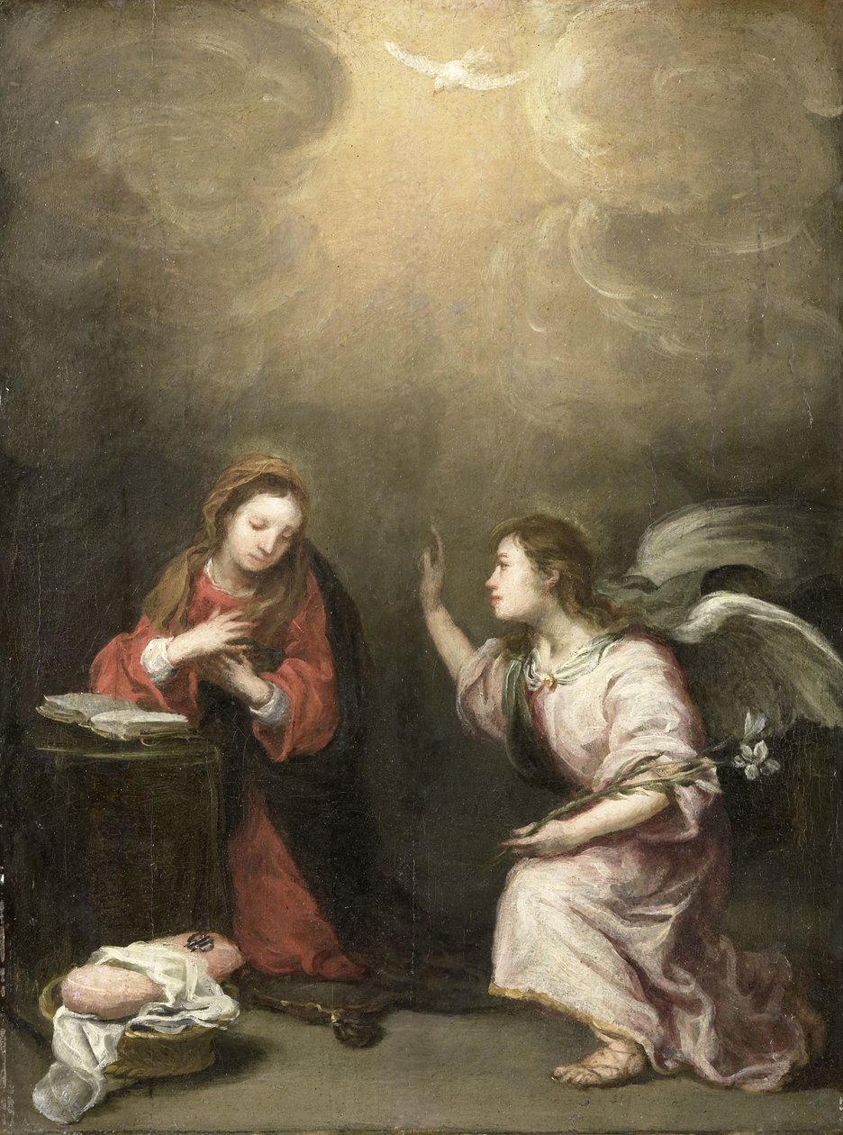 天使报喜 作者 Bartolome Esteban Murillo (追随者)
