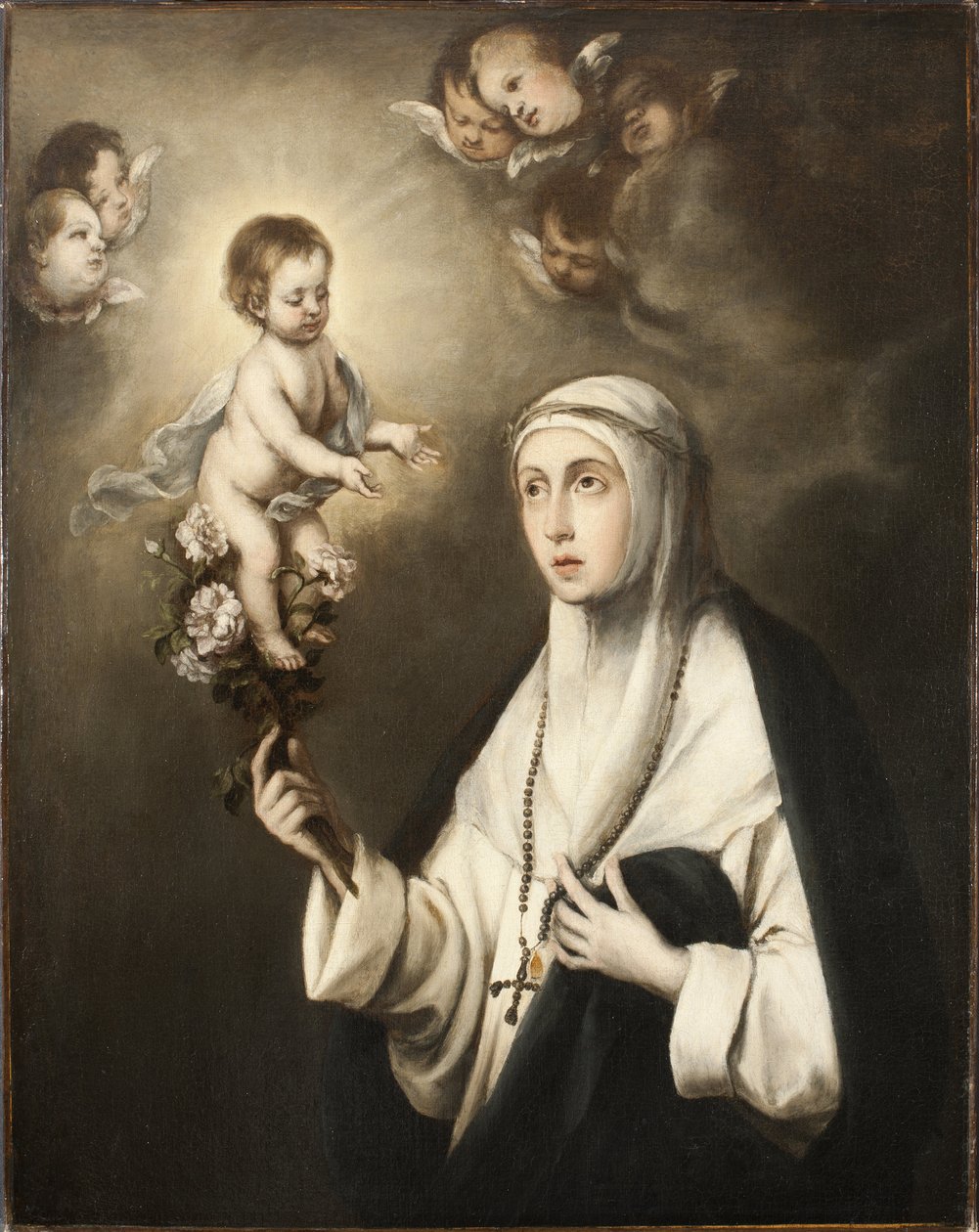 Rose de Lima (Isabel Flores de Oliva) (1586-1617) - Saint Rose of Lima, by Murillo, Bartolome Esteban, Copy after . Oil on canvas. Dimension : 93x76 cm. Nationalmuseum Stockholm 作者 巴斯托洛梅·埃斯特万·穆里略