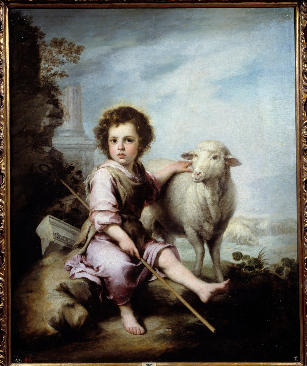 Bartolome Murillo (1618-1682) 17 世纪的《好牧师》画作。 1,23x1,01 m 马德里，普拉多博物馆 - 好牧人。 Bartolome Murillo (1618-1682) 17 世纪的绘画。 1.23 x 1.01 米。 马德里普拉多博物馆 作者 巴斯托洛梅·埃斯特万·穆里略