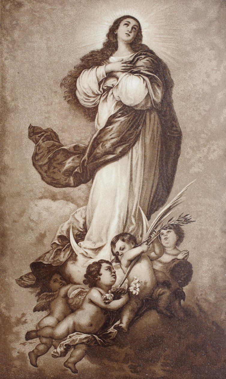 巴托洛梅·埃斯特万·穆里略 (Bartolome Esteban Murillo) 的《圣母无染原罪》 作者 Bartolome Esteban（后）Murillo
