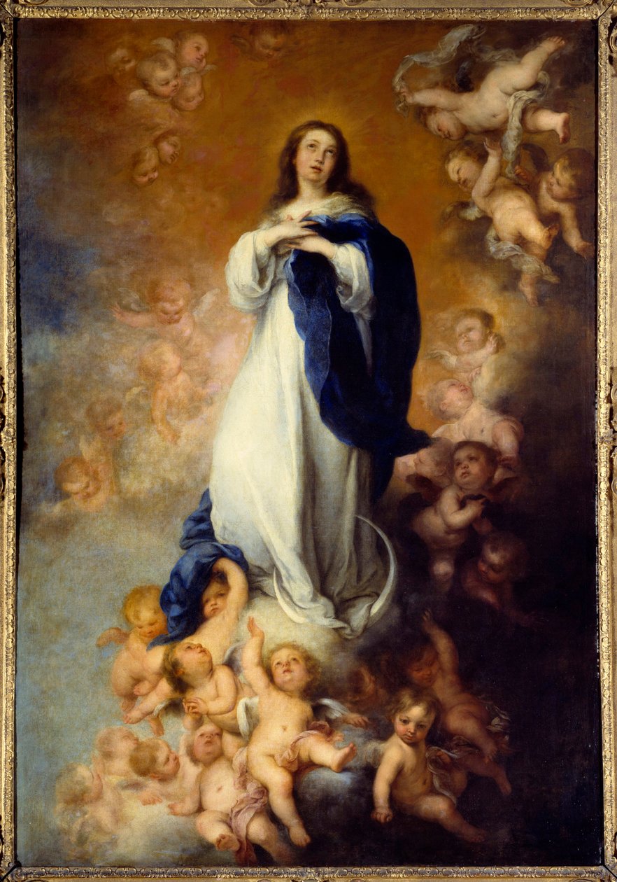 完美无瑕的设计。 Bartolome Murillo (1618-1682) Ec. 的绘画 ESP 作者 巴斯托洛梅·埃斯特万·穆里略