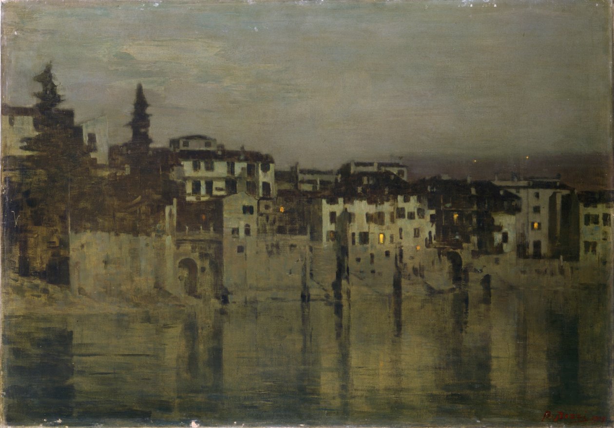 在Verona的夜晚在维罗纳 作者 巴托洛梅奥·贝兹（Bartolomeo Bezzi）