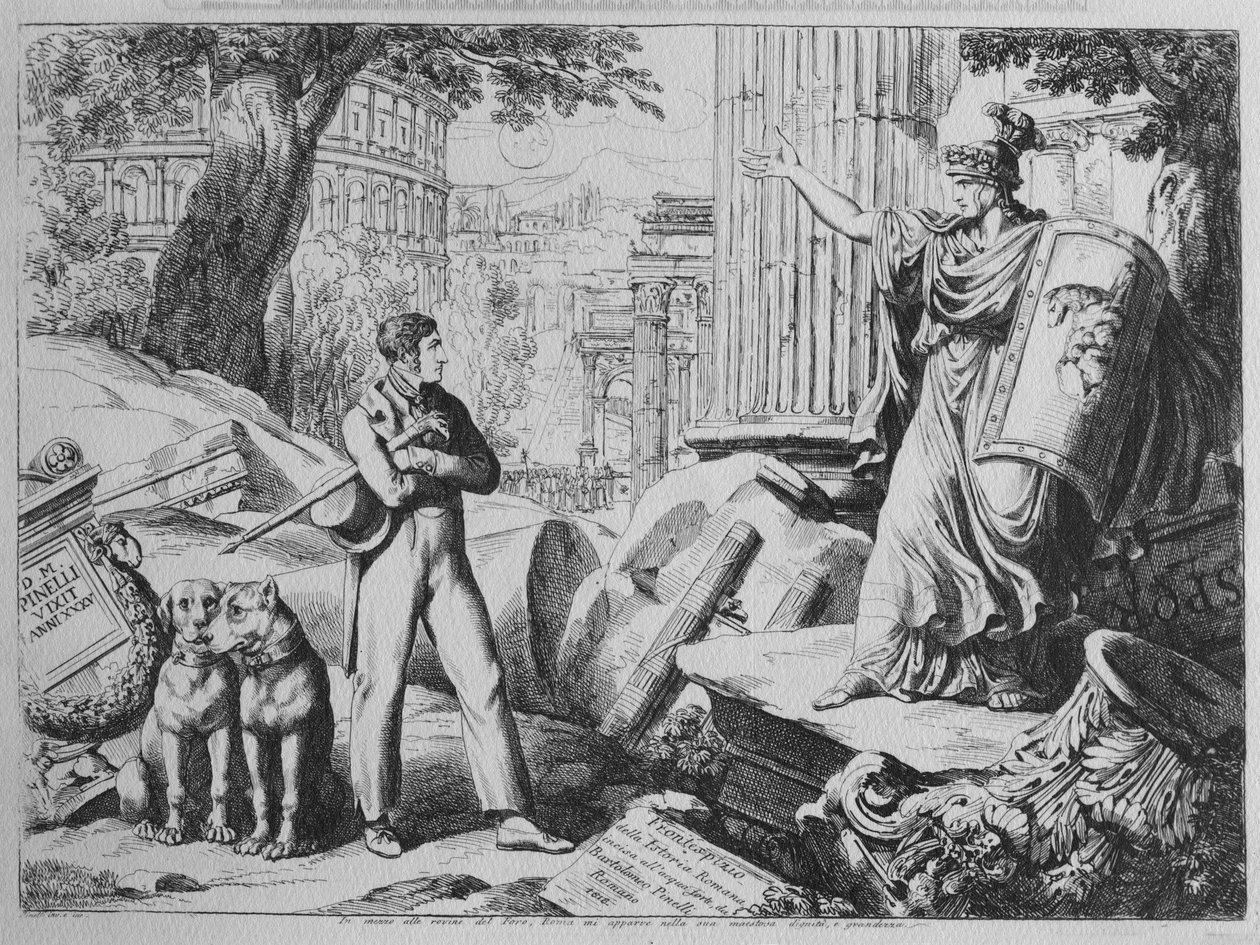 1818年，&39;Istoria Romana&39;的主题 作者 Bartolomeo Pinelli