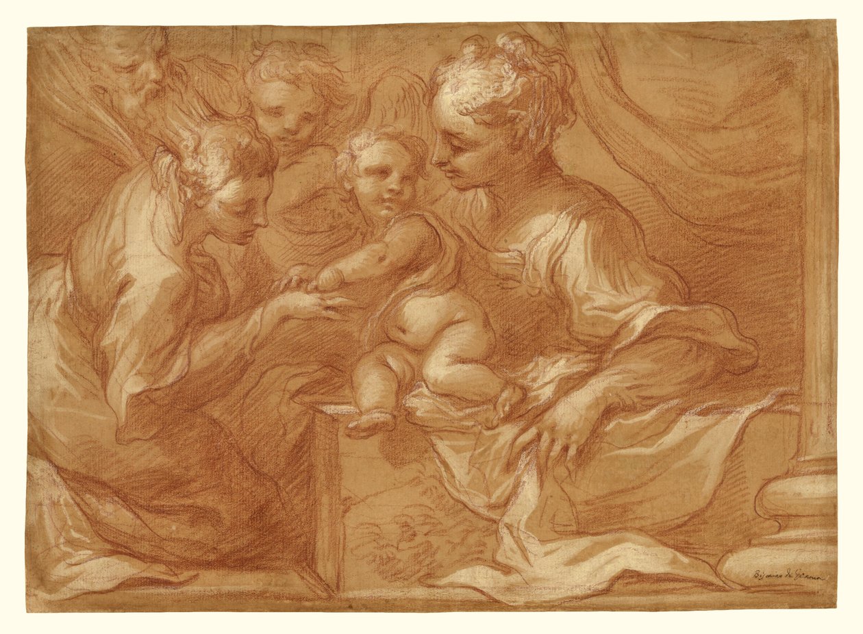 圣凯瑟琳的神秘婚姻 作者 Bartolomeo Biscaino