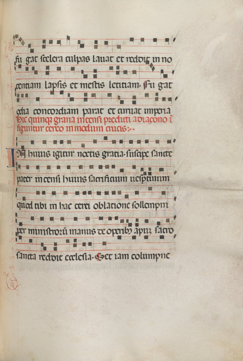 Missale，波尔。 156音乐Exultel，1469。 作者 Bartolomeo Caporali