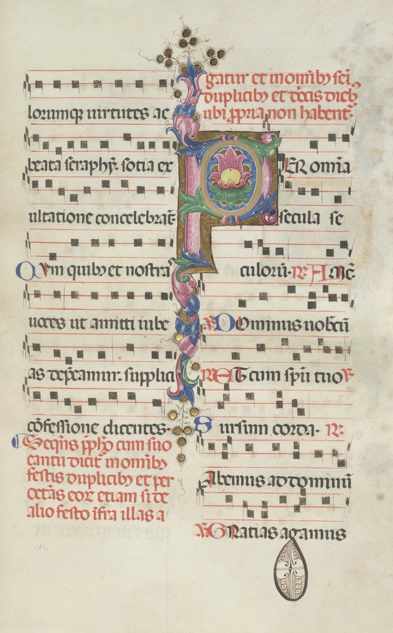 Missale，波尔。 184：花，1469。 作者 Bartolomeo Caporali
