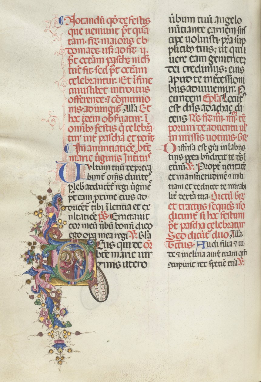 Missale，波尔。 275V：报喜，1469。 作者 Bartolomeo Caporali