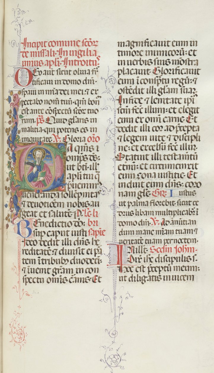 Missale，波尔。 327：圣巴托罗缪，1469。 作者 Bartolomeo Caporali
