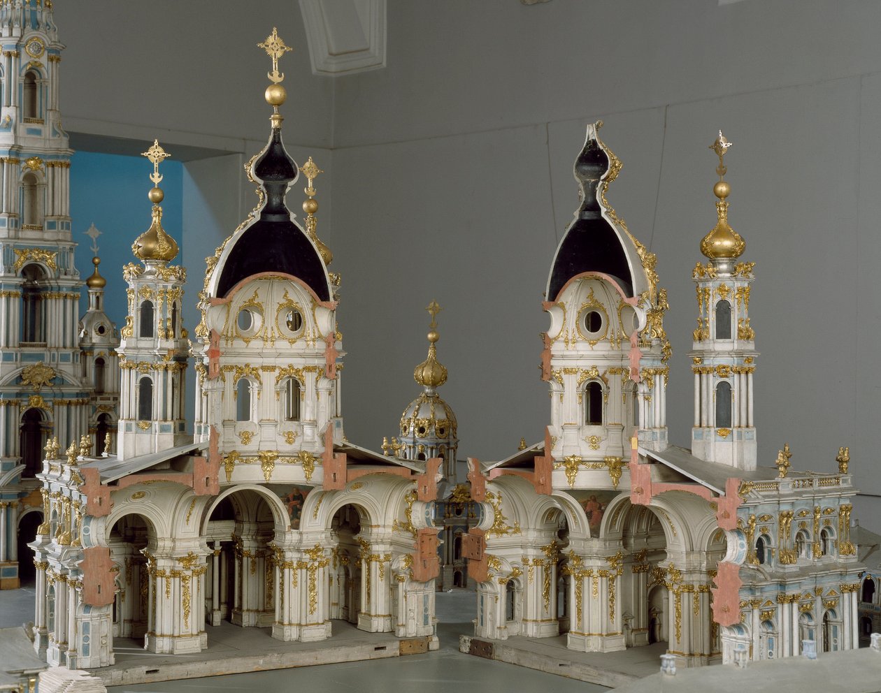 Project for the monastery of the Virgin of the Resurrection (Smolny) in Saint Petersburg (Saint Petersburg) 作者 Bartolomeo Franceso Rastrelli
