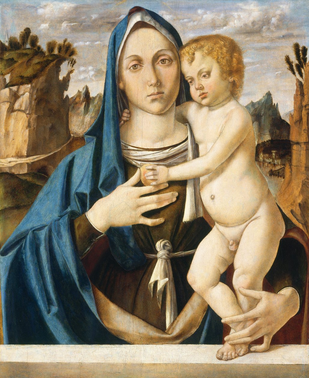 圣母与儿童，约1490年。 作者 蒙大拿州Bartolomeo
