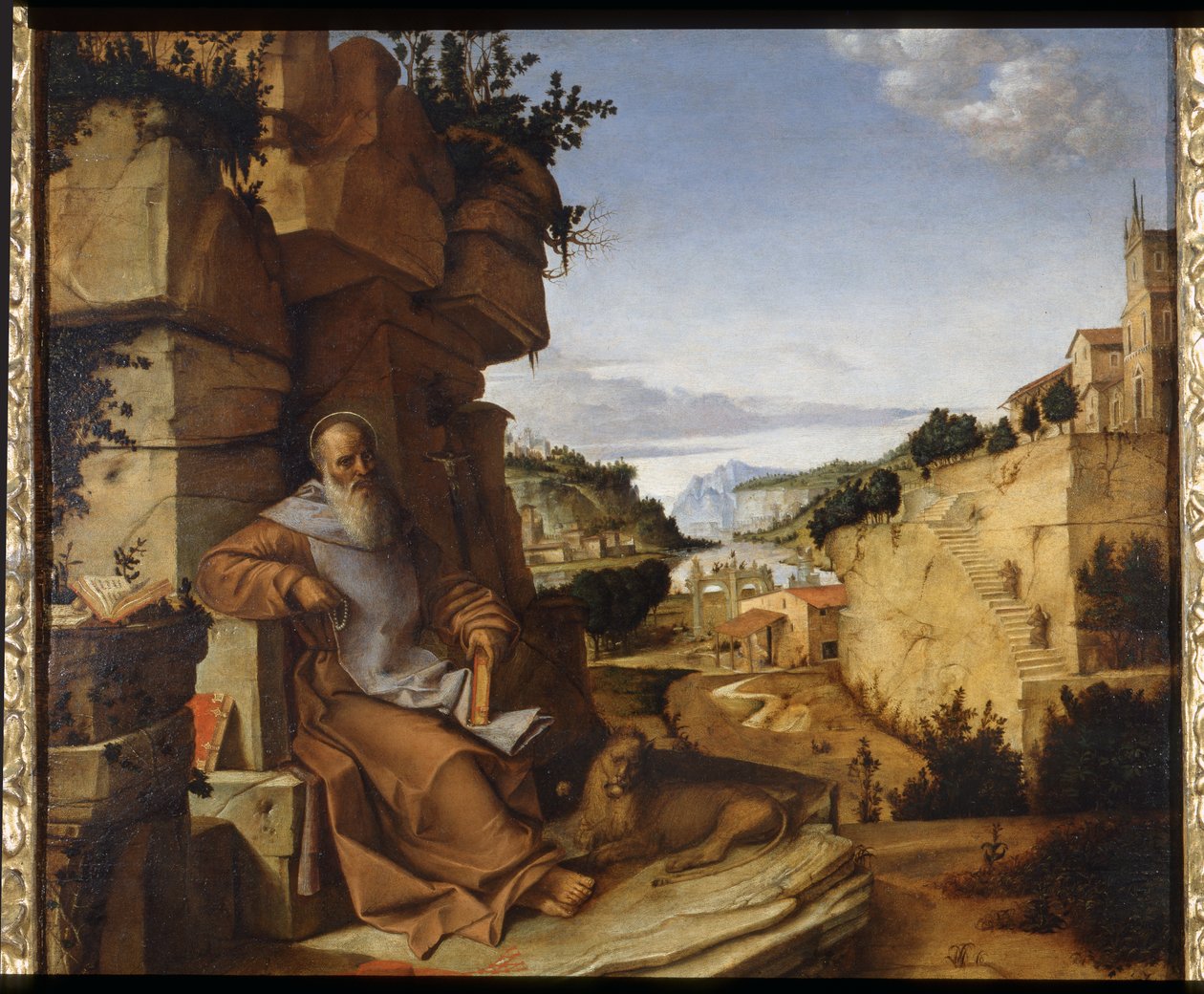 沙漠中的圣杰罗姆（1500-2） 作者 蒙大拿州Bartolomeo