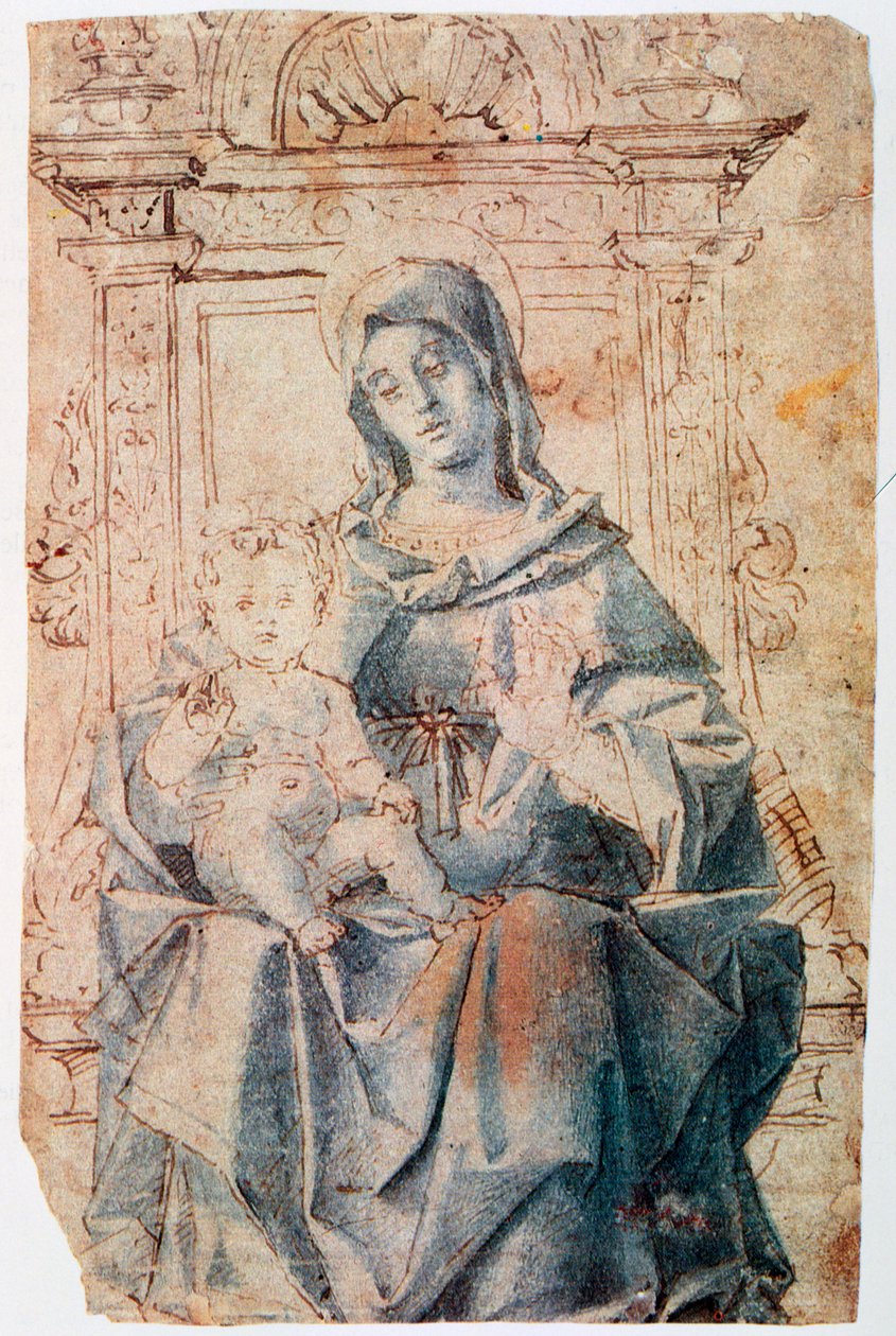 圣母子，c1470-1523 作者 蒙大拿州Bartolomeo