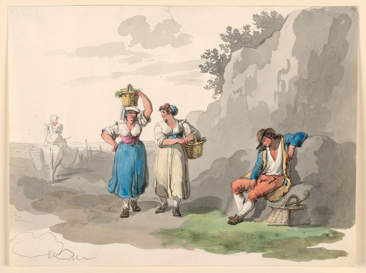 绘画，1807-08 年，从复古回归 作者 Bartolomeo Pinelli