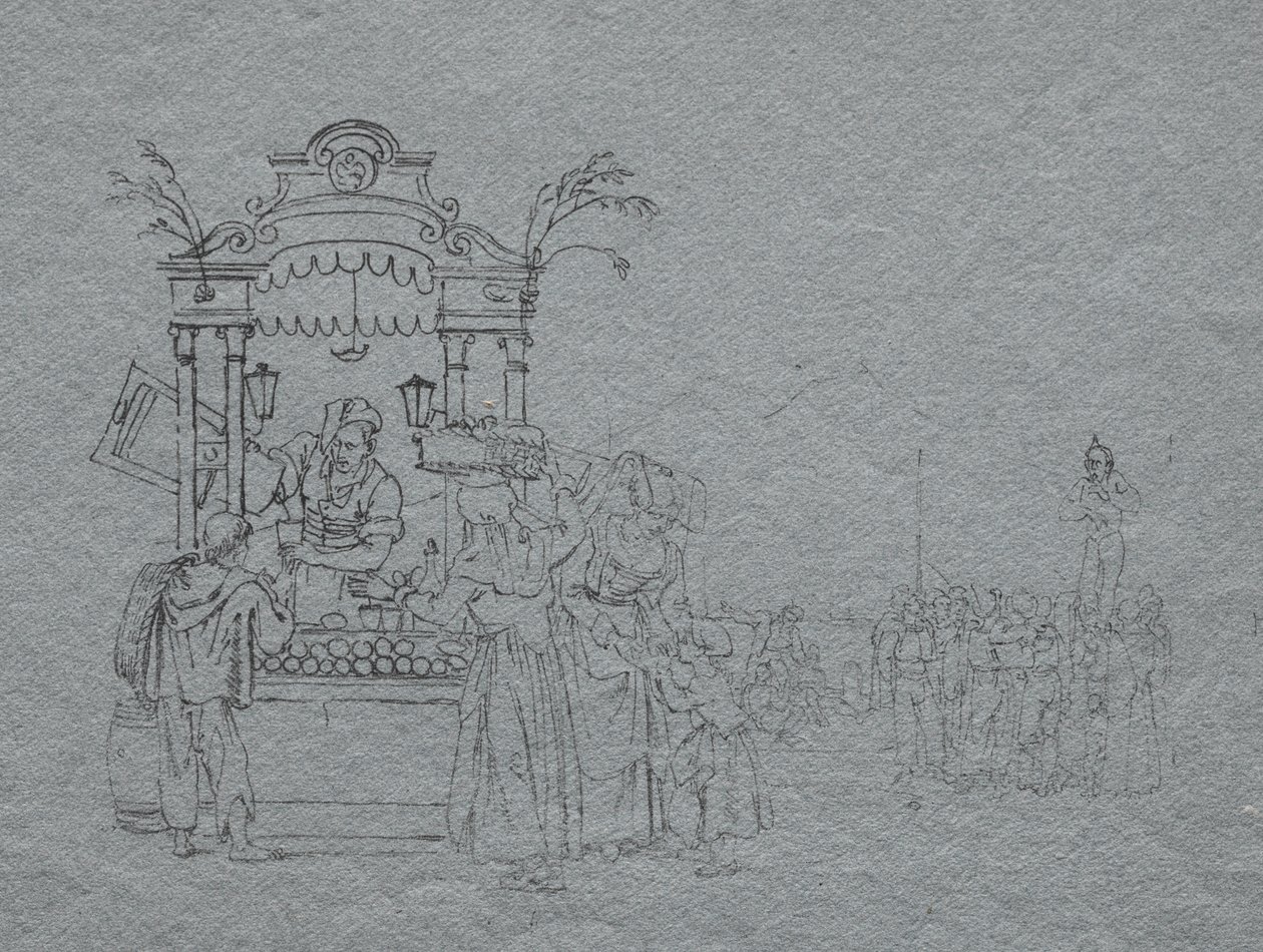 水果商贩 作者 Bartolomeo Pinelli