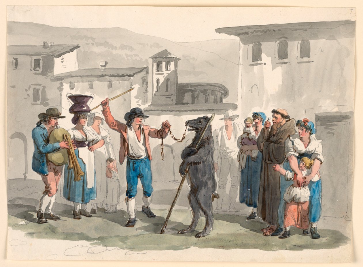 跳舞的熊 作者 Bartolomeo Pinelli