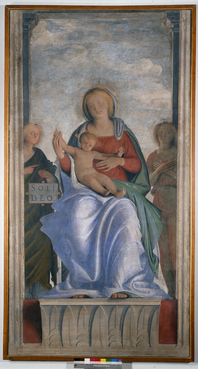 Madonna and Child and Two Angels 作者 Bartolomeo Suardi Bramantino