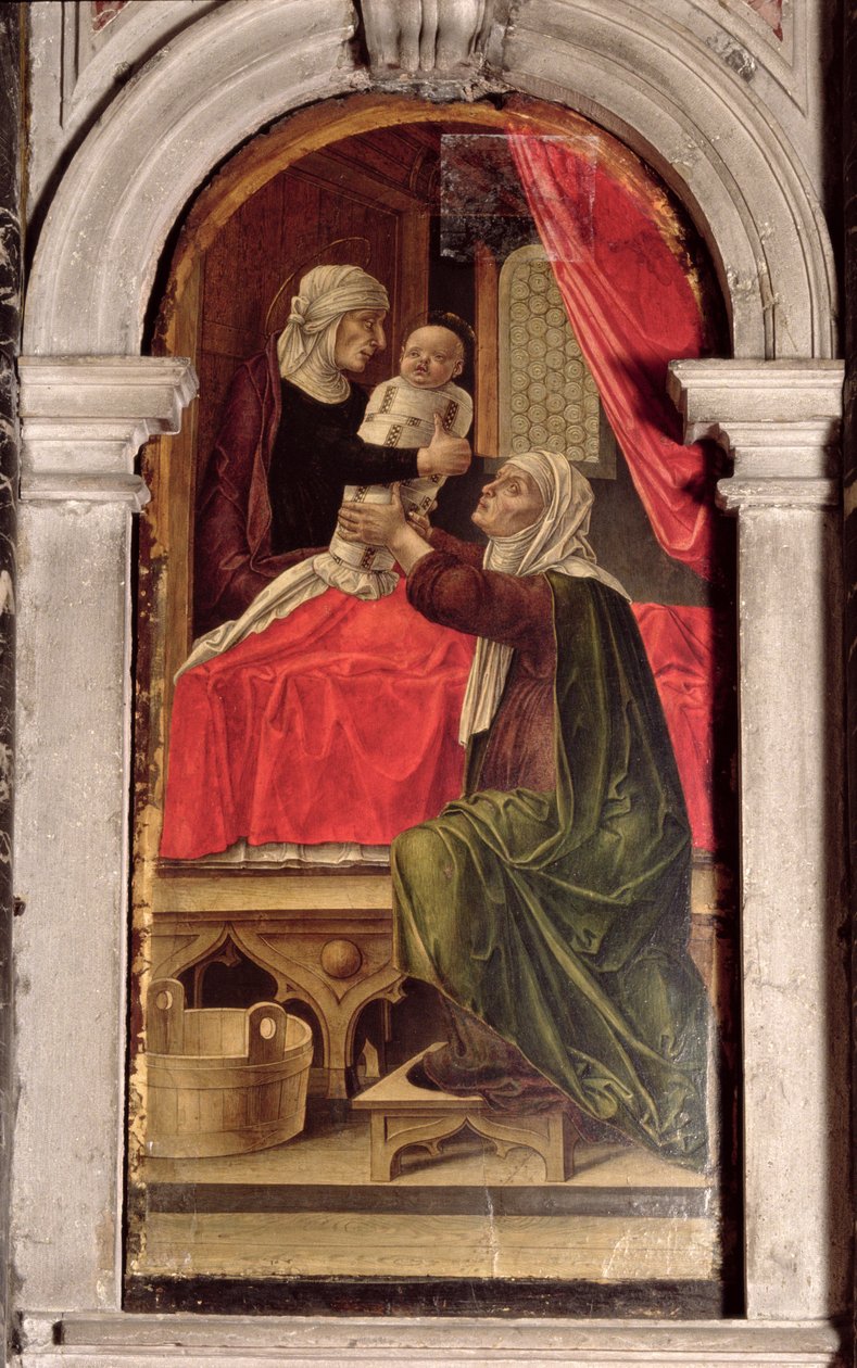梅塞里科迪亚圣母玛利亚的三联画，1473年 作者 Bartolomeo Vivarini