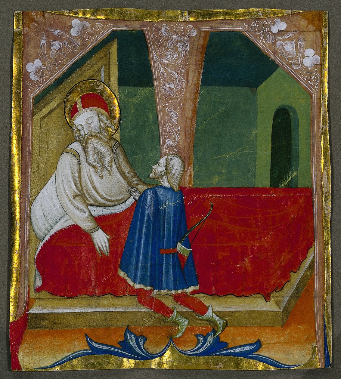 以撒和以扫合唱书中的首字母 T 作者 Bartolomeo da Gallarate