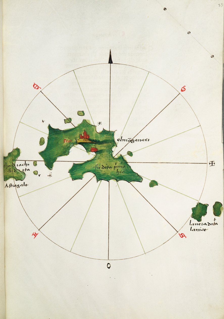 地图，约 1480 年（牛皮纸） 作者 巴尔托洛梅奥·达利·索内蒂