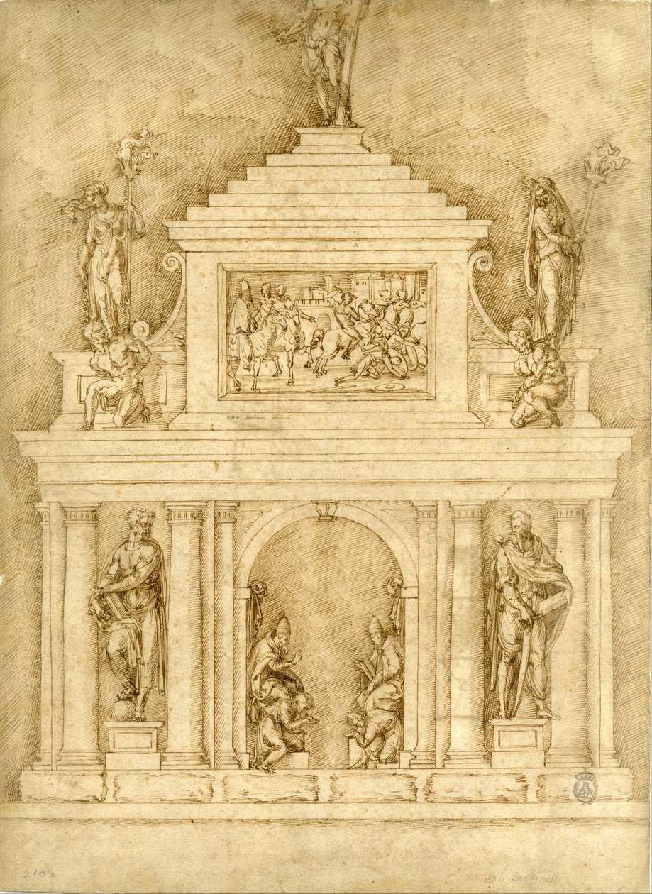 狮子十世和克莱门特七世的坟墓项目 作者 Bartolommeo Bandinelli