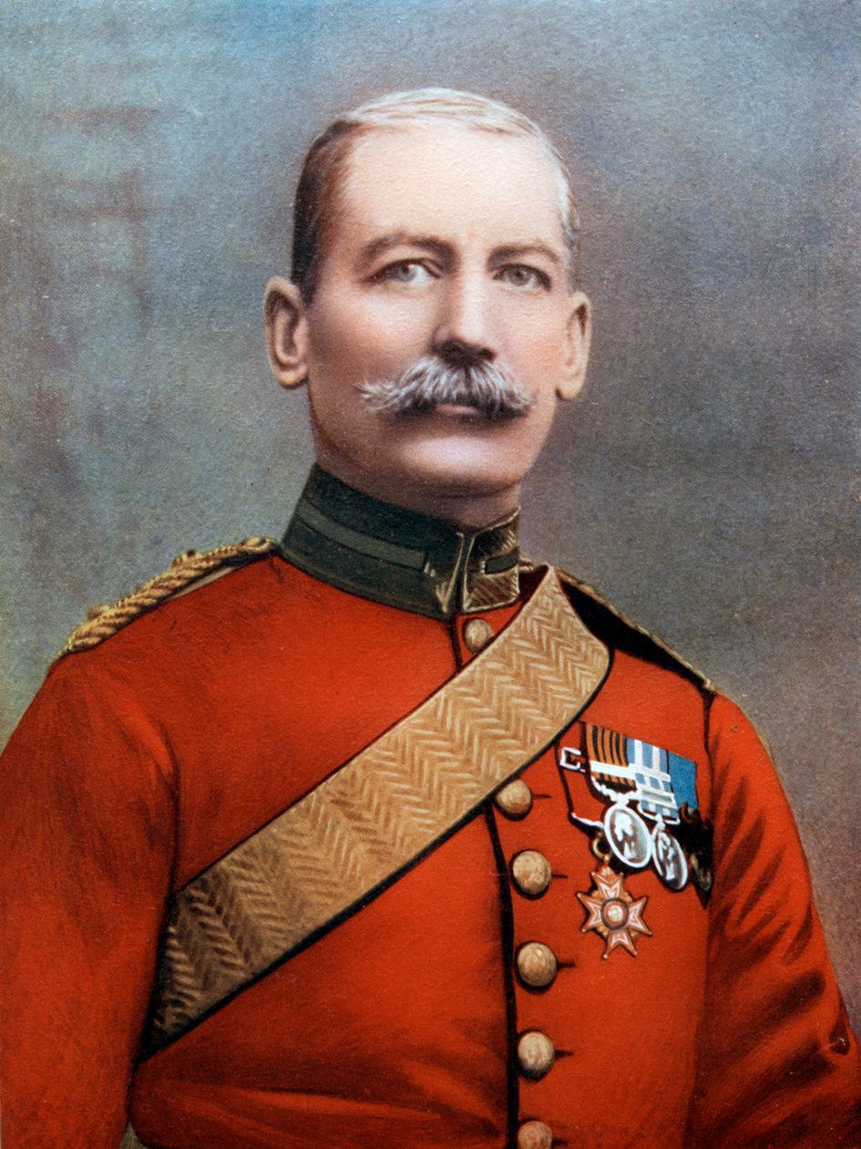 JBB迪克森少将，指挥南非野战部队第4骑兵旅，1902年。 作者 巴萨诺工作室