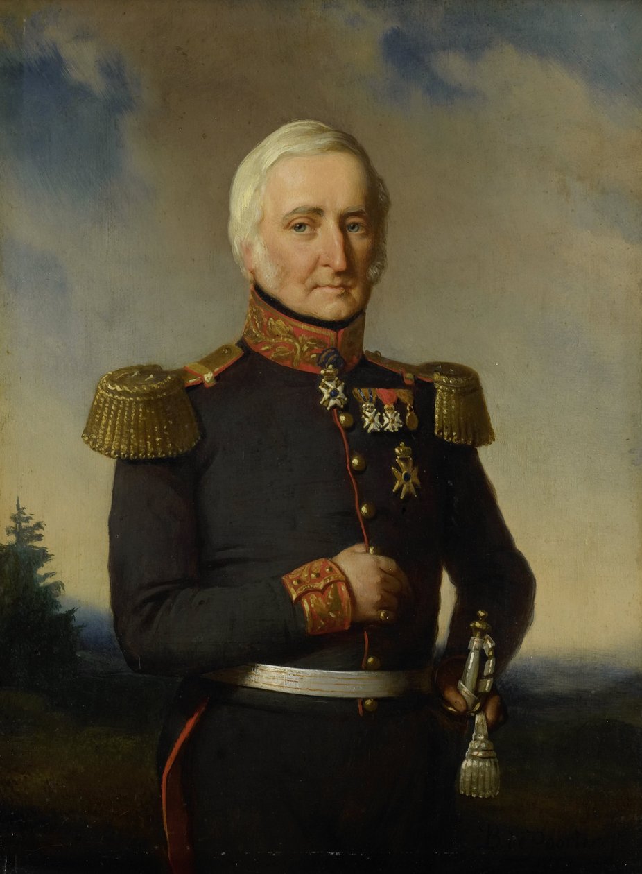 Huibert Gerard Baron Nahuys van Burgst（1782-1858 年）。荷属东印度群岛委员会成员，身着名义少将制服 作者 巴斯蒂安·德·普特