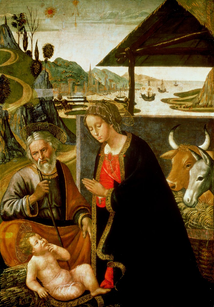 耶稣诞生，c.1490（小组） 作者 巴斯蒂亚诺·曼纳迪（Bastiano Mainardi）