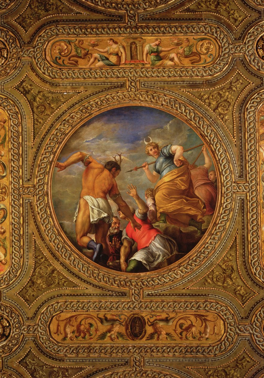 戴安娜和Actaeon，从图书馆的天花板 作者 巴蒂斯塔·佛朗哥（Battista Franco）